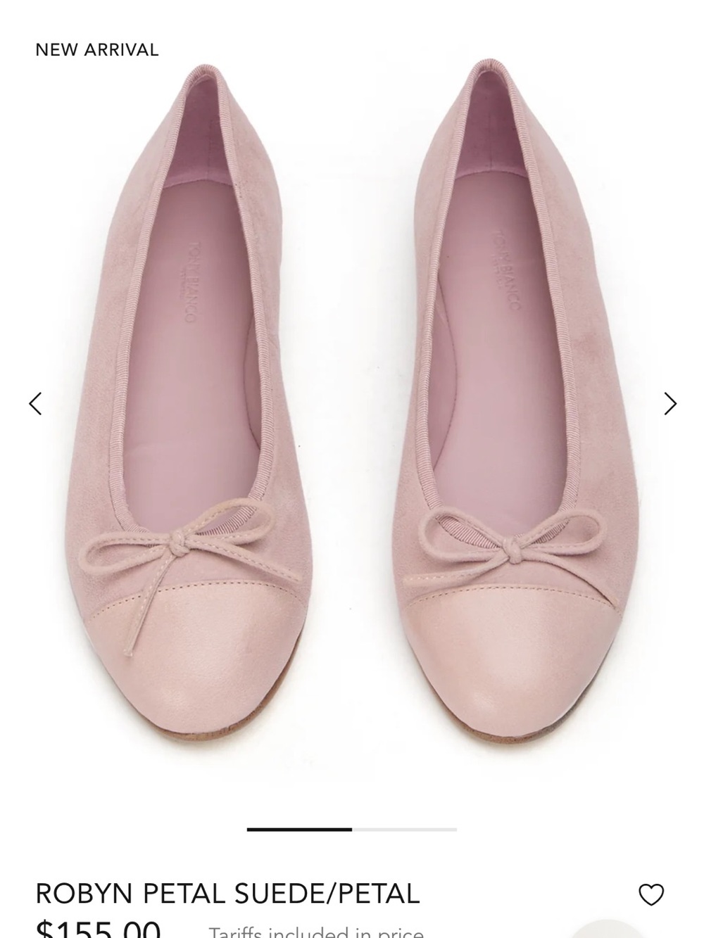 Tony Bianco Pink Ballet Flats with Bow
